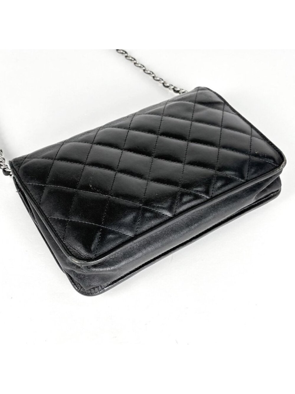 Chanel Shoulder Bag Cambon Line CC Logo Leather Black - Picture 2 of 13